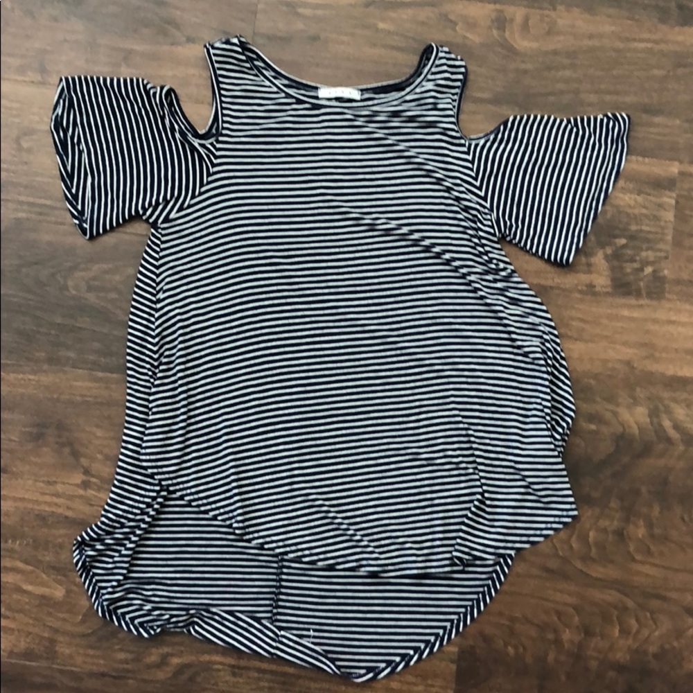 Navy & white stripped top